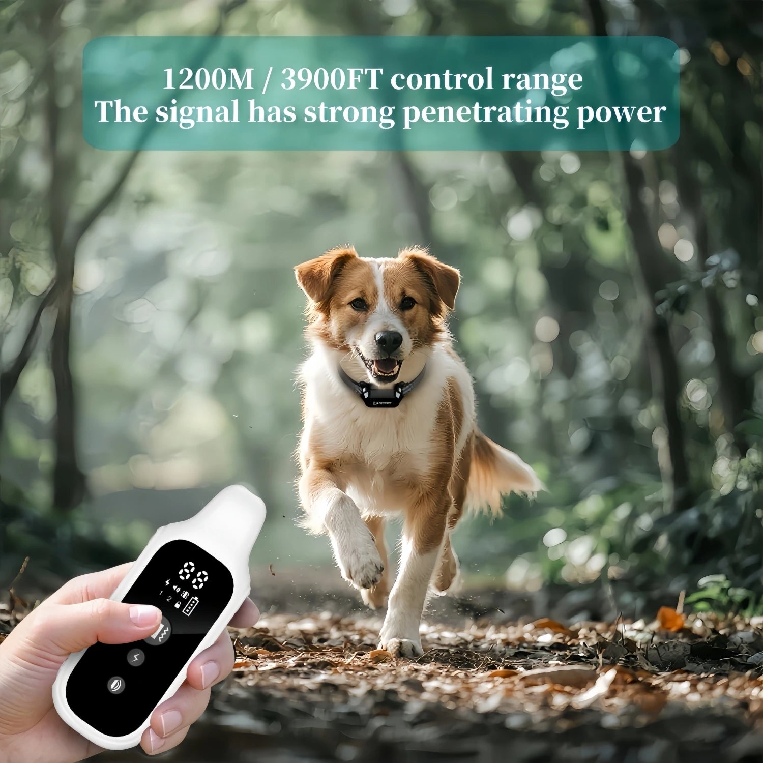 Furgone™ 800m Digital Dog Training Collar Waterproof Rechargeable Remote Control Pet with LCD Display for All Size Shock Vibration Sound