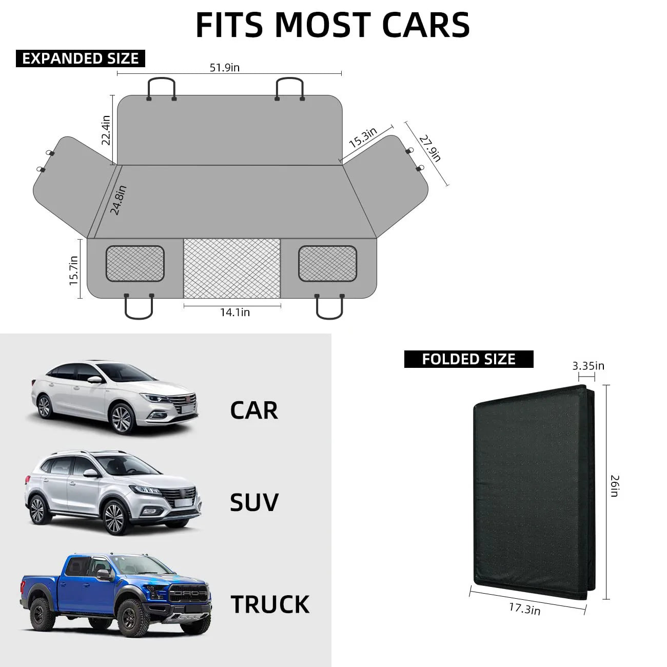Furgone™ Convertible Car Bed for Dogs